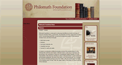 Desktop Screenshot of philomathfoundation.epicstructures.net